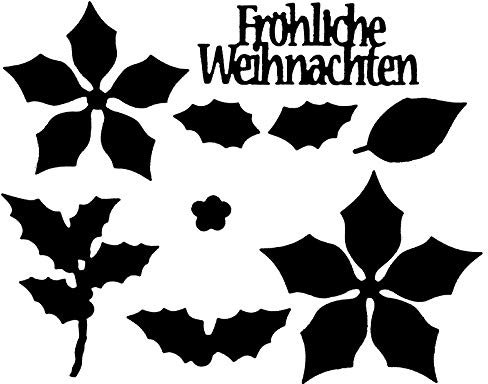 Ideen mit Herz Präge- & Stanzschablonen | 3-D Weihnachtsstern | 9 Stück
