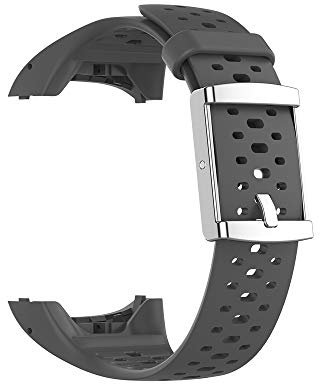 KINOEHOO Ersatzarmband kompatibel mit Polar M400 M430 Edelstahl Armband Weiche Silikon Uhrenarmbänder.(Grau)
