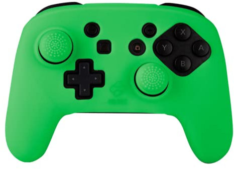FR-TEC - Pro Controller Custom Kit Glow in The Dark, Custodia in Silicone + Impugnature Fosforescenti per Controller Nintendo Switch Pro