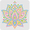FINGERINSPIRE Mandala Lotus Schablonen 30x30cm Kunststoff Große Lotus Zeichnung Malschablonen Eid al-Fitr Mubarak Dekor Wiederverwendbare Schablonen Zum Malen Auf Holz, Fußboden, Wand, Fliese