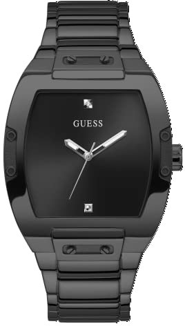 GUESS Herren Analog Quarz Uhr mit Edelstahl Armband GW0387G3