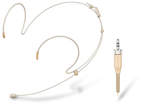 Haoin Headset Microphone Double Over Ear Earset Over Ear Headworn Mic Compatible with Sennheiser Wireless System Bodypack Transmitter with 1.2m Cable and Windscreen 3.5mm Female Screw Plug