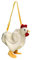 IQYU Handtaschen Damen,Frauen Kuriertasche Plüsch Hühnertasche Huhn Plüsch Umhängetasche, Hähnchen Gockel Huhn Henne Schultertasche für Damen Rucksack Schultasche Handtasche Hühnergeldbörse
