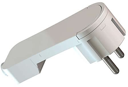 Enchufe plano pared extraplano - Enchufe macho plano para acoplar cable alargador enchufe (250 V - 16 A) 2P + T