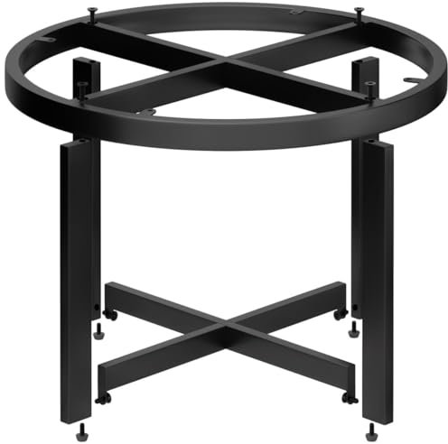 GGMMÖBEL Orlando | Tischgestell für Couchtisch | Tischbeine | Stahl | Tischfüße | Größe: Ø 68,5 | Gesamthöhe: 50 cm | Schwarz