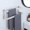 Sayayo Towel Rail Wall Mounted Bathroom Towel Holder 40CM Brushed Bath Towel Rack with Double Towel Bars for Kitchen, SUS304 Stainless Steel, EGOY2400-LS