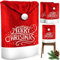 KESSER® Premium Weihnachtsstuhlüberzug 2er Set Stuhlhussen für Weihnachten Nikolausmütze Stuhlbezug Husse Weihnachtsdeko für Stühle Überzieher - Stuhlabdeckung im weihnachtlichen Design