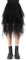Tüllrock Damen Lang 80CM Elastische Tüll Rock Unregelmäßiges Netz Täglich, Abschlussball, Party(Taillenumfang: 60-78cm, Schwarz)