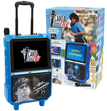 Canta Tu D10S Karaoke Professionale Completo, Sistema Audio-Video Portatile con Microfono, Effetto Eco e Regolazione Volume, Touch Screen 14, Wi-Fi, Cassa 40W RMS, 4 Ore di Carica, 2 Frequenze Radio