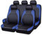 HYGGLY Auto Sitzbezüge Sets für Ford Fiesta’09 MK7 2011 2012 2013-2017, 9 Stück Allwetter Wasserdicht Autositzbezüge Sitzschoner Schonbezug Set rutschfest Sitzkissen Protektoren Zubehör,Blue/A