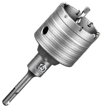 SALI Carbide Hole Saw Drill Bit 70mm with 110mm SDS Plus Adapter, Tungsten Carbide Teeth Cement Hole Saw for Concrete Cement Brick Wall Stone