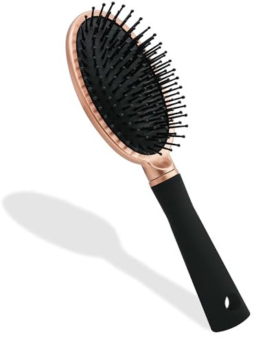 Elodyunhc Haarbürste ohne ziepen, Haarbürste oval, Luftkissen Haarbürste Allround Bürste Haare für das tägliche Haarstyling Lange Feine Dicke, Lockige Haare, Haarbürsten für Männer & Frauen - Schwarz