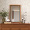 RELAX4LIFE Grand Miroir Mural Rectangulaire 55X90 CM, Miroir Décoratif Rustique avec Cadre en Bois Sapin & Crochets, Miroir Suspendu HD pour Salon, Chambre, Entrée, Salle de Bains