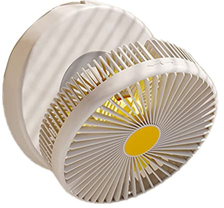 Miniventilador portátil recargable, enfriador de aire, ventilador eléctrico con luz para oficina (A)
