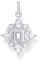 THOMAS SABO Kettenanhänger mit weißen Steinen Silber 925 Sterlingsilber