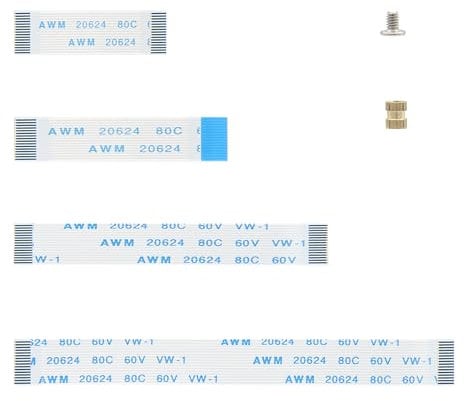 Geekworm FFC Cable Set 16 Pin 0.5mm Pitch for Raspberry Pi 5 PCIe to NVMe SSD Shield (30mm / 50mm / 80mm Length)