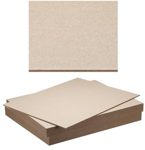 PATIKIL 12.5x10x0.12 Chipboard Sheets, 20Pcs Thick Book Board Binders Board Sturdy Bookbinding Supplies for Book Binding Cover, Gray