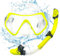 POPOYU Schnorchelmaske Erwachsene,Schnorchelset Tauchermaske Erwachsene,Taucherbrille mit Schnorchel Tauchmaske CO2 Sicher Cressi Taucherbrille zum Schnorcheln Alternative Schnorchelausrüstung(Gelb)