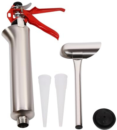 Set di pressa per malta, pistola per malta, pistola per gesso, per cemento, da parete, con 2 ugelli, ideale per riempimento delle fughe e riempimento delle fughe, 2-5 mm