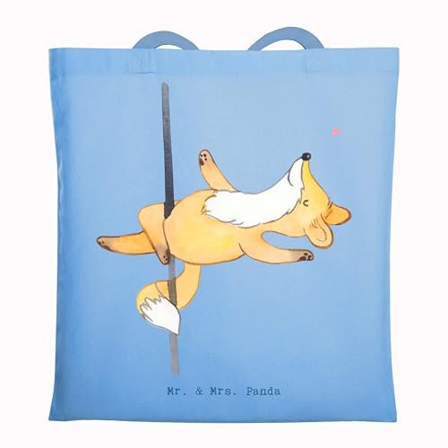 Mr. & Mrs. Panda Tragetasche Poledance - Geschenk, Tanzen, Stofftasche, Beuteltasche, Pole Dance, Shopper, Schultertasche, Beutel, Hobby,