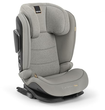 Inglesina Cartesio i-Size Autositz, Isofix, für Kinder von ca. 3 bis 12 Jahren, von 100 bis 150 cm, Moon Grey