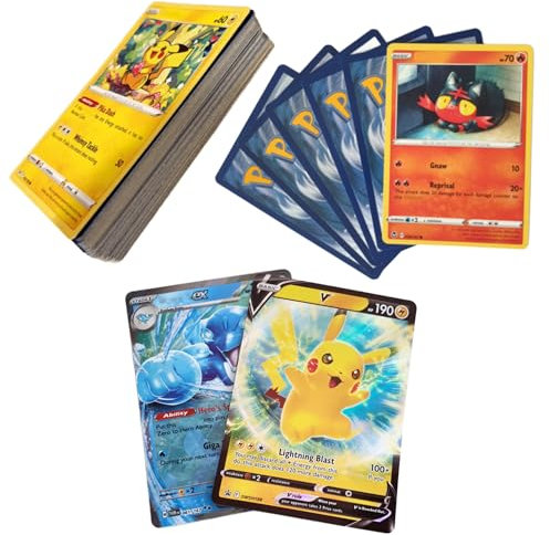 Premium 50 Card TCG Bundle with Shiny Cards & 2 Special Rare Cards (EX, GX, V, VMAX, or Full Art) – Compatible with Pokemon TCG