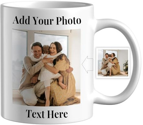 CWYW Tazza personalizzati con foto,Tazza da caffè personalizzata con immagine e testo,Novità Regali personalizzati per uomini e donne