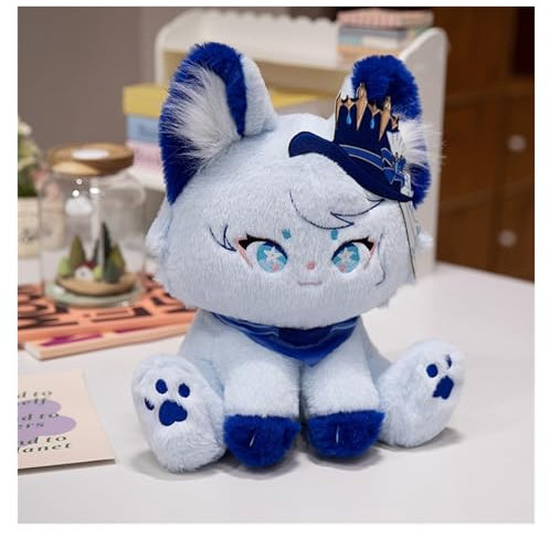 KUKUShining Genshin Katzen Kuscheltiere, Anime Plüsch Impact Kissen Weiches Süßes Katze Plüschtier Spielzeug for Gamer Geschenk(Furina,32cm/12.6in)