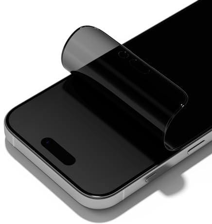 RhinoShield Impact Screen Pro Privacy Bildschirmschutz kompatibel mit [iPhone 15 Pro] | Überlegener Aufprallschutz, kratzfest, mit Blaulichtfilter, inkl. Ausrichtungsrahmen