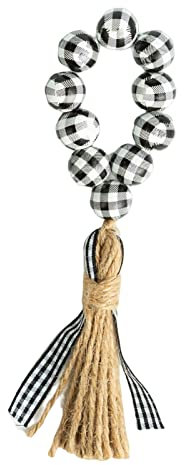 Cuillères de Cuisine Porte-Anneau de Serviette Rond pour réception de Mariage Porte-Anneau de Serviette de Table moderniste Anneau de Serviette en Perle en Bois coloré Boucle de Boite (A, One Size)