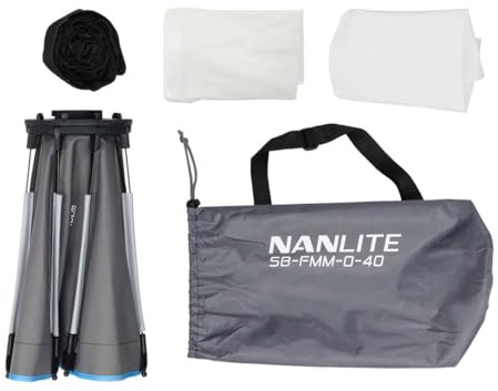 Nanlite 40 cm achteckige Softbox für FM-Halterung mit Eggcrate-Gitter und Tragetasche