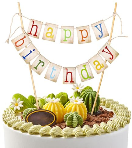 Happy Birthday Tortendeko Bunte Happy Birthday Kuchen Girlande Personalisiertes Geburtstagsgirlande Happy Birthday Geburtstagskuchen Wimpelkette Dekoration Geburtstagsdeko Flagge