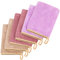 GRBAIN 6 Pièces Gants de Toilette Microfibre Coton Gant Toilette Microfibre Gant de Toilette Bebe Enfant Visage Gant Douche Super Absorbant Doux 15x21cm- Polaire Corail B