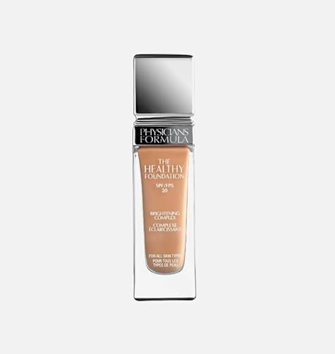Physicians Formula The Healthy Foundation SPF 20 MEDIUM NEUTRAL 3 – Langanhaltende Leichte Aufbaubare Flüssige Foundation mit Aufhellungskomplex & Hyaluronsäure – Satin Finish