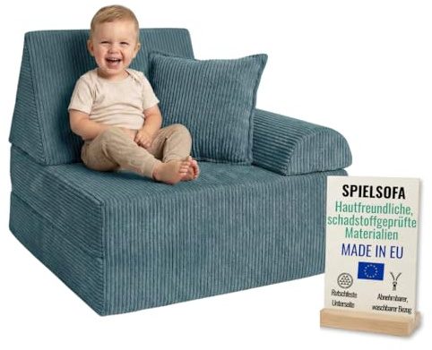 Pillows24 Kindersessel & Spielsofa fur Kinder Cord mit abnehmbaren Bezügen