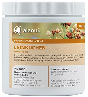 alanui Leinkuchen Granulat (fein granuliert) für Hunde, 250 g Dose
