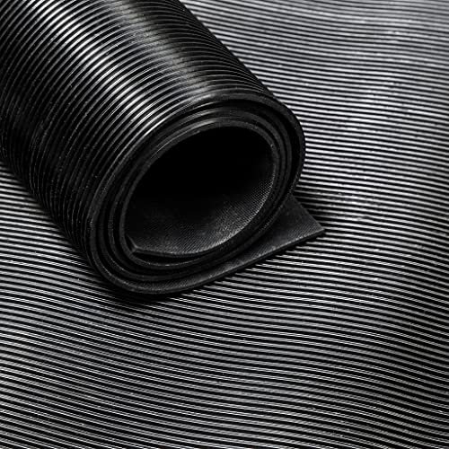 Tapis caoutchouc strié - L (Largeur 120cm)