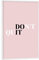 artboxONE Poster mit weißem Rahmen 45x30 cm Motivation & Sprüche Typografie Don?t Quit - Bild rosa ehrgreiz glaube