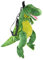 Kögler 85402 - Dinorucksack, T-Rex, grün, Plüsch Rucksack für Kinder, flauschig weich, mit Tragegriff und längenverstellbaren Trageriemen, ca. 50 cm groß, für Jungen und Mädchen