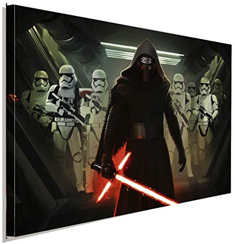 AK ART Star Wars Kylo Ren Stormtrooper Leinwandbild Kunstdruck Wandbild XXL TOP (120 x 80 cm)