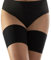 CALZITALY Glatte Anti- Reibung Bänder| Curvy Strumpfbänder für Scheuernde Oberschenkel | Schwarz, Hautfarbe | A, B, C, D, E, F | Made in Italy (D: 68-71 cm, Schwarz)