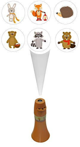 Niermann Standby 80055 Taschen-Projektor Waldtiere, 6 fach, gelb