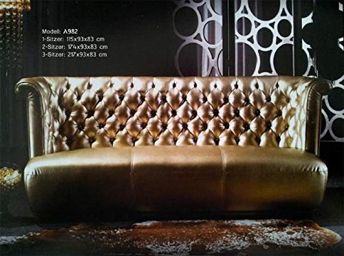 jvmoebel Chesterfield Sofagarnitur Ledersofa Stoff Textil Polster Couch Sofa Garnitur Neu