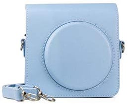 JXE Camera Bag Protective Case Camera Shoulder Bag PU Cover Protector Compatible with Instax Square SQ1 Instant Camera-Blue