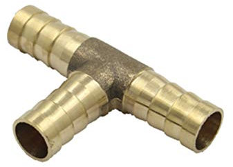 Pangocho Jinchao-Messing Schlauchtülle T-Form-3-Wege-Schlauchkupplung, 6 8 10 12 16 mm Copper Stecktülle, Messing Splicer Rohrverschraubung, Armaturen reparieren (Thread Specification : 10mm)