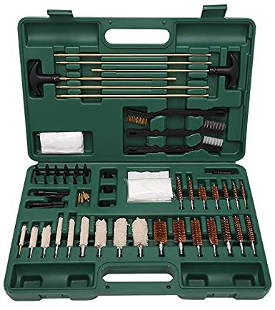 ANCLLO Kit di Pulizia Universale Kit di Pulizia per Colpi di Caccia per Tutte Le Pistole con Custodia da Viaggio Spazzole Metalliche Portatili