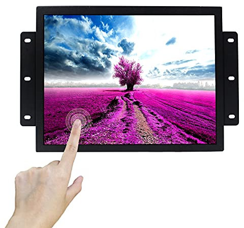 VSDISPLAY 12,1 Zoll Portable Industrial Touch-Monitor,30,7 cm 800x600 4:3 Seitenverhältnis 700nit TFT Touchscreen Monitor,mit Lautsprecher,VGA DVI Audio Video Eingang