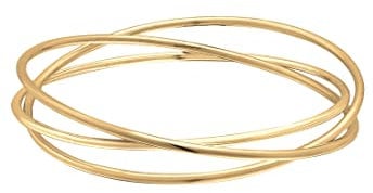 Elli PREMIUM Armband Damen Armreif Dreifach Verschlungen Klassisch Tri-Color in 925 Sterling Silber Rosé-Vergoldet