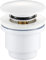 STARBATH PLUS - Desagüe para Lavabo - Válvula Universal de Clic Clac - Color Blanco Brillo - Compatible con Rebosadero y Sin Rebosadero - Ideal para Baños y Aseos