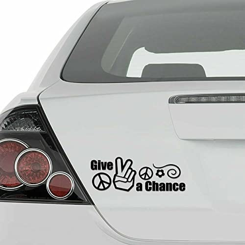 myrockshirt give Peace a Chance Friedenszeichen Nova Aufkleber Sticker Wandtattoo in 15cm, 20cm,30cm o.40 cm